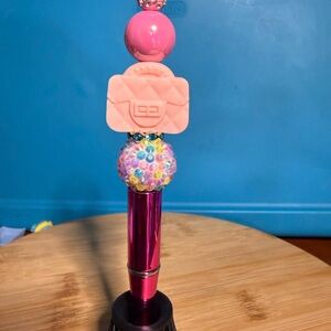 Luxury inspired Pink Beaded Pen - Stylish Bag Focal